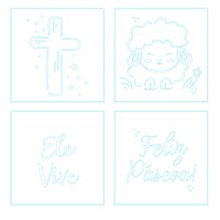 Thumbnail for Kit Mini Stencil Páscoa Cristã - Bluestar