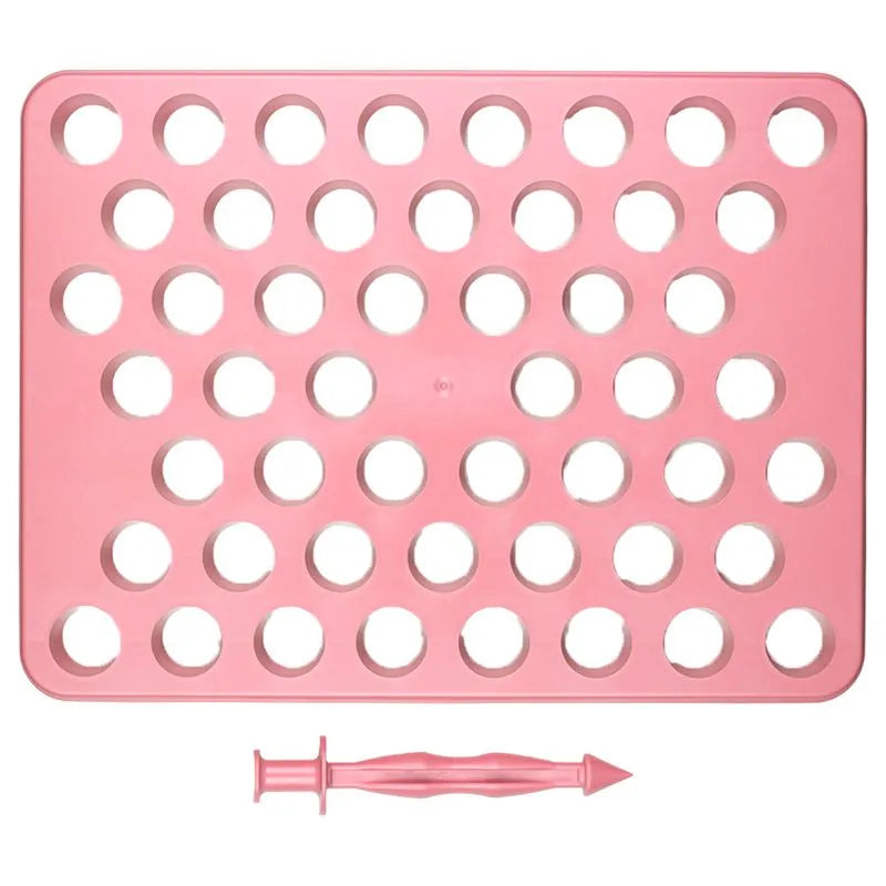 Placa Porcionadora Com Empurrador 2 em 1 Rosa 18g 2 Peças
