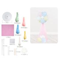 Thumbnail for Kit de Coluna com Suportes de Balões e Rede Rosa - 18 PÇ