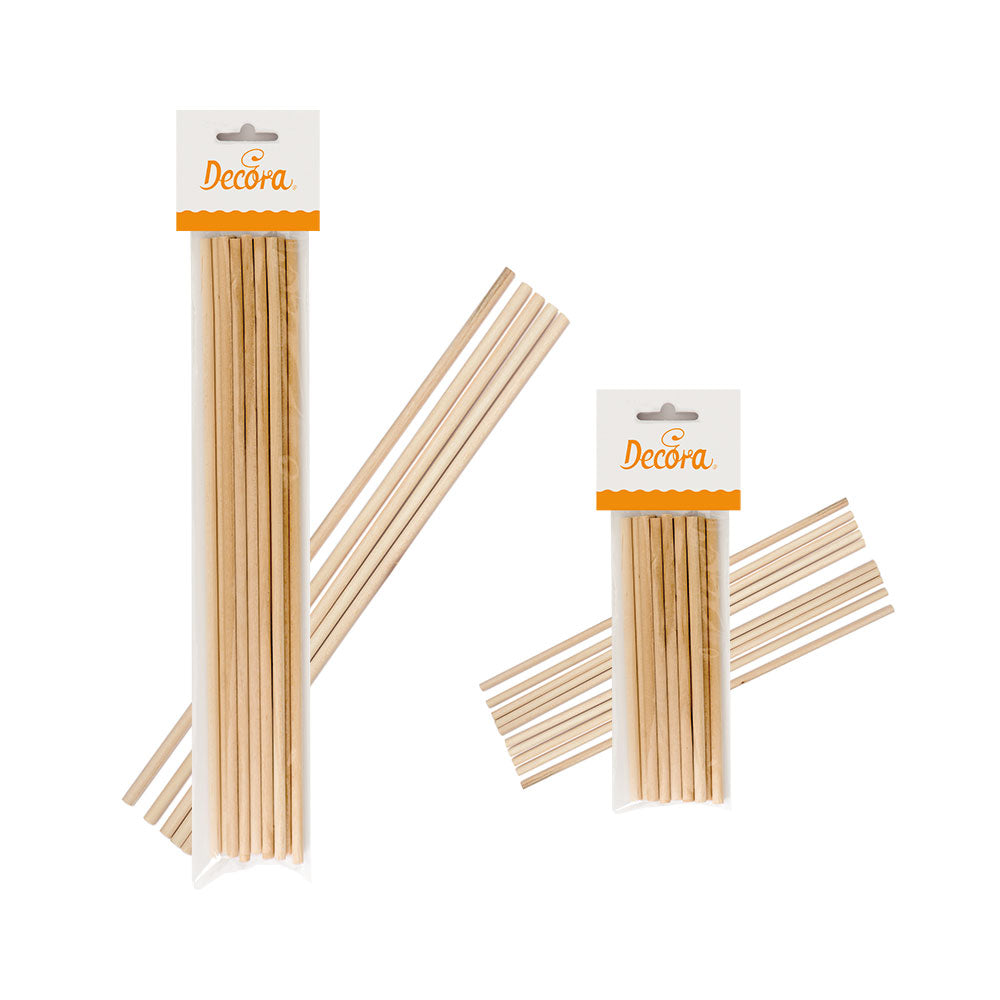 Varas de Madeira 30cm - Decora