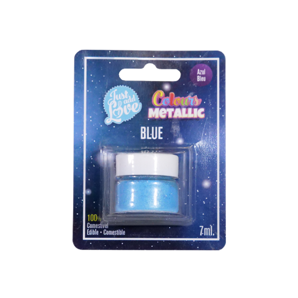 Corante Em Pó Metálico Azul 7g - JustAddLove