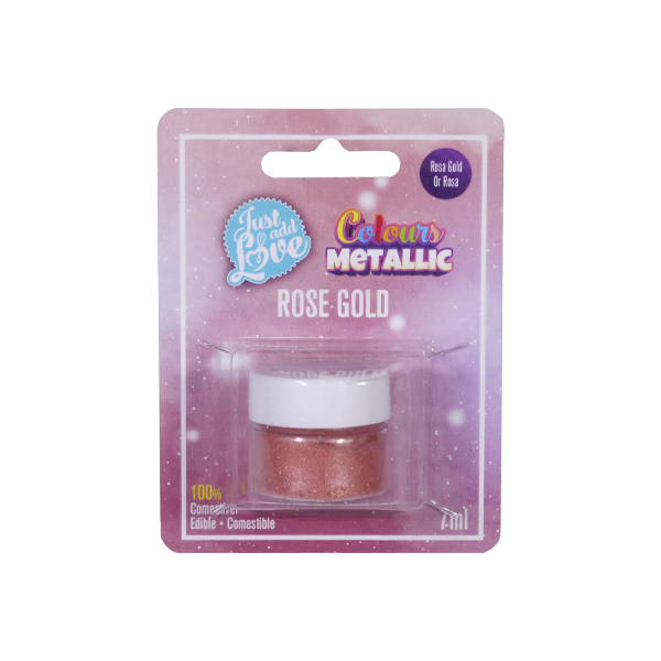 Corante Em Pó Metálico Rosa Gold 7g - JustAddLove