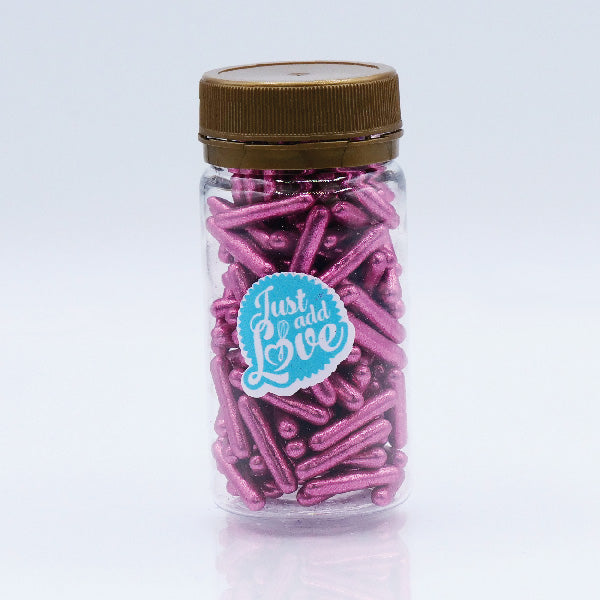 Bastonetes Metalizados Rosa - 65 gr