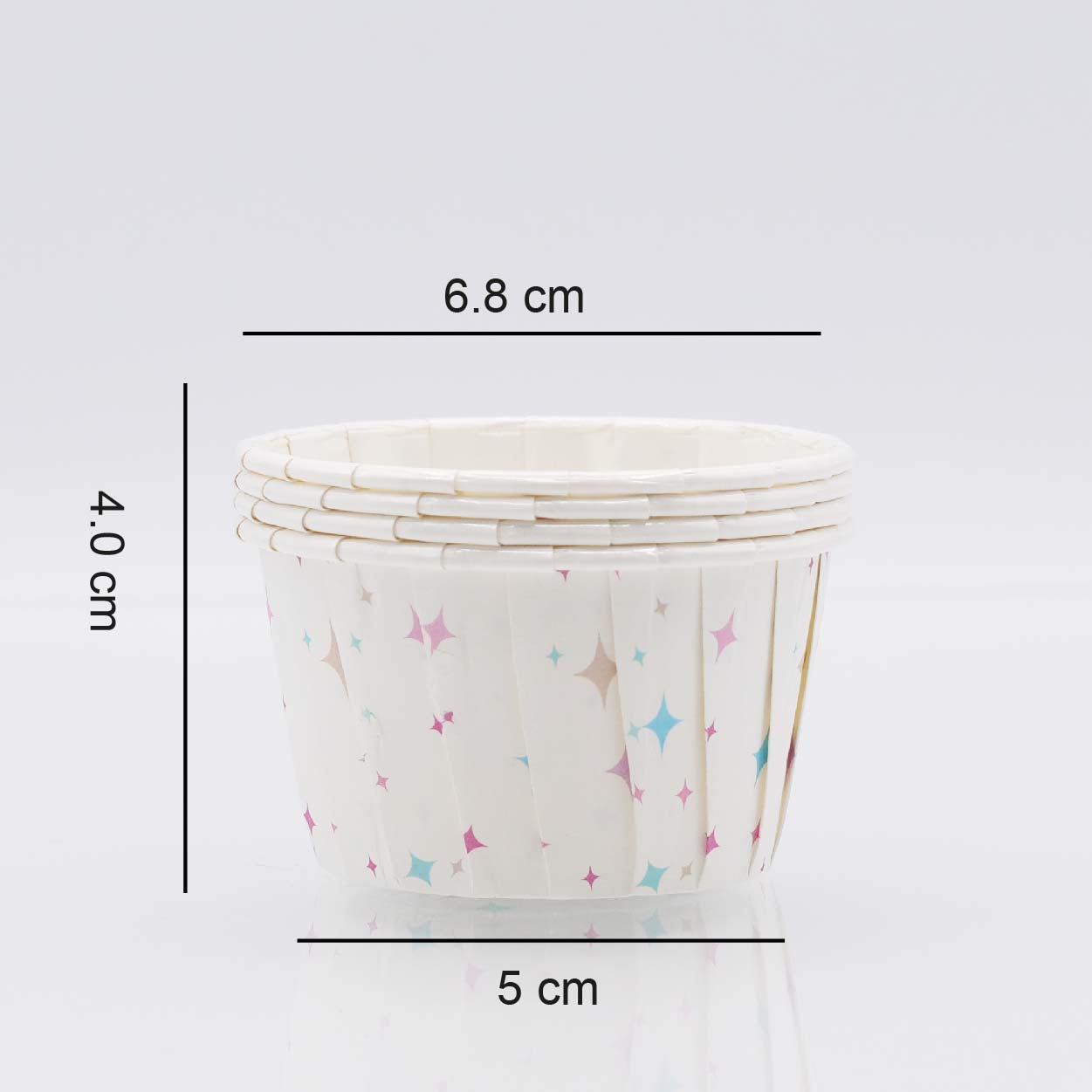 Cápsula Cupcake Estrelinhas Pastel - JustAddLove