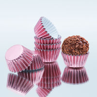 Thumbnail for Forma Brigadeiro Metalizada nr.5 Rosa Bebé- Dafesta