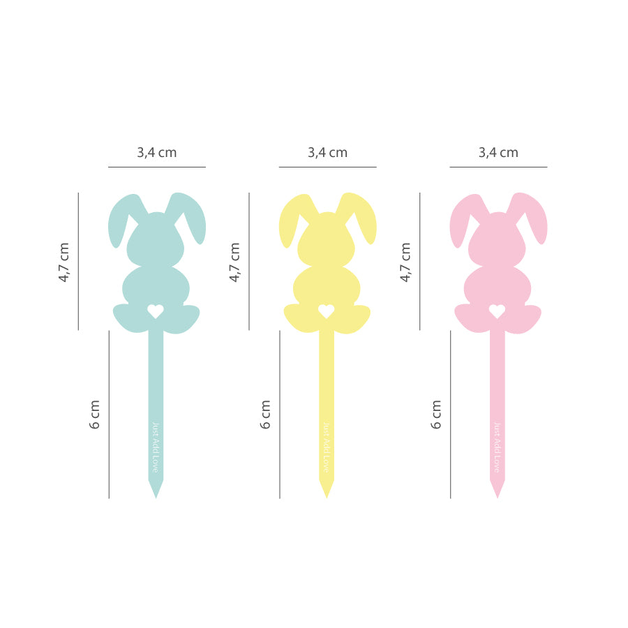 Topper Coelhos Coloridos