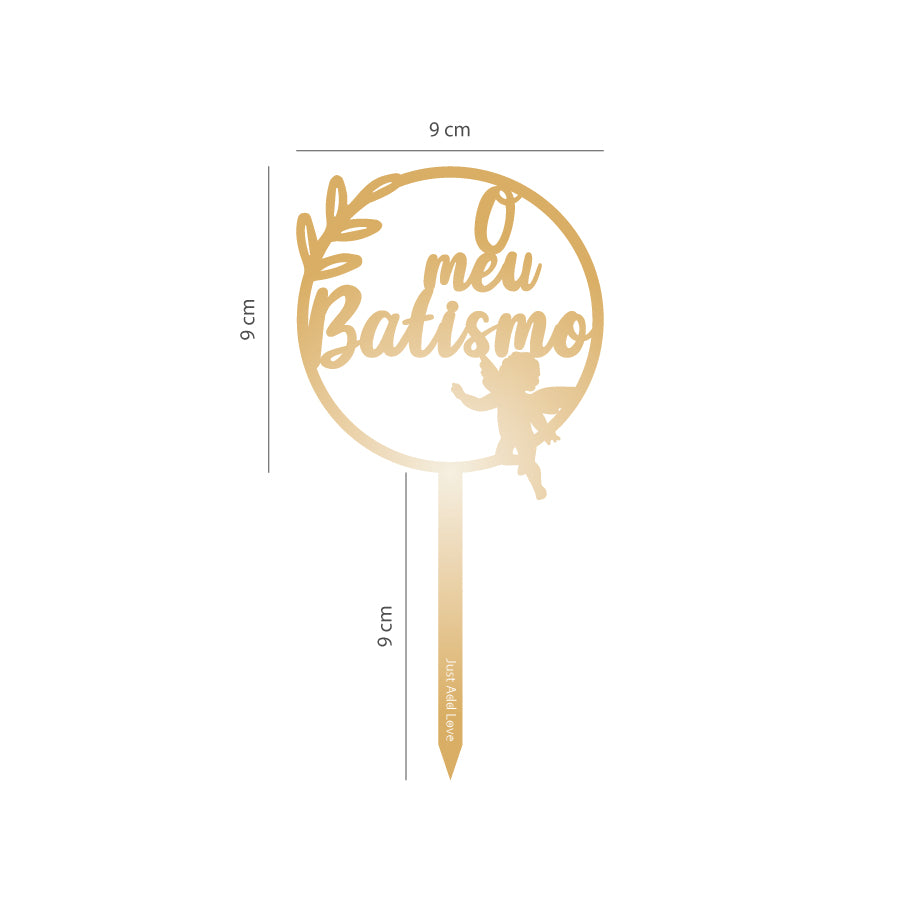 Topper Ouro "O Meu Batismo"