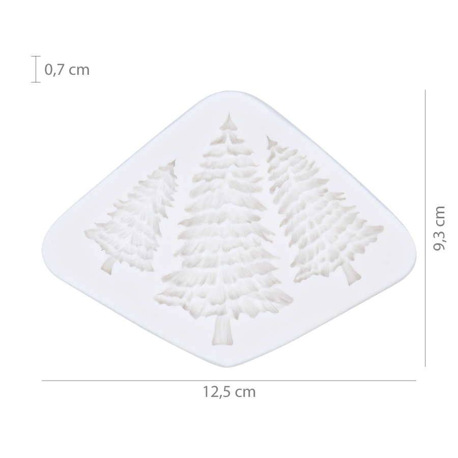 Molde Silicone Pinheiros