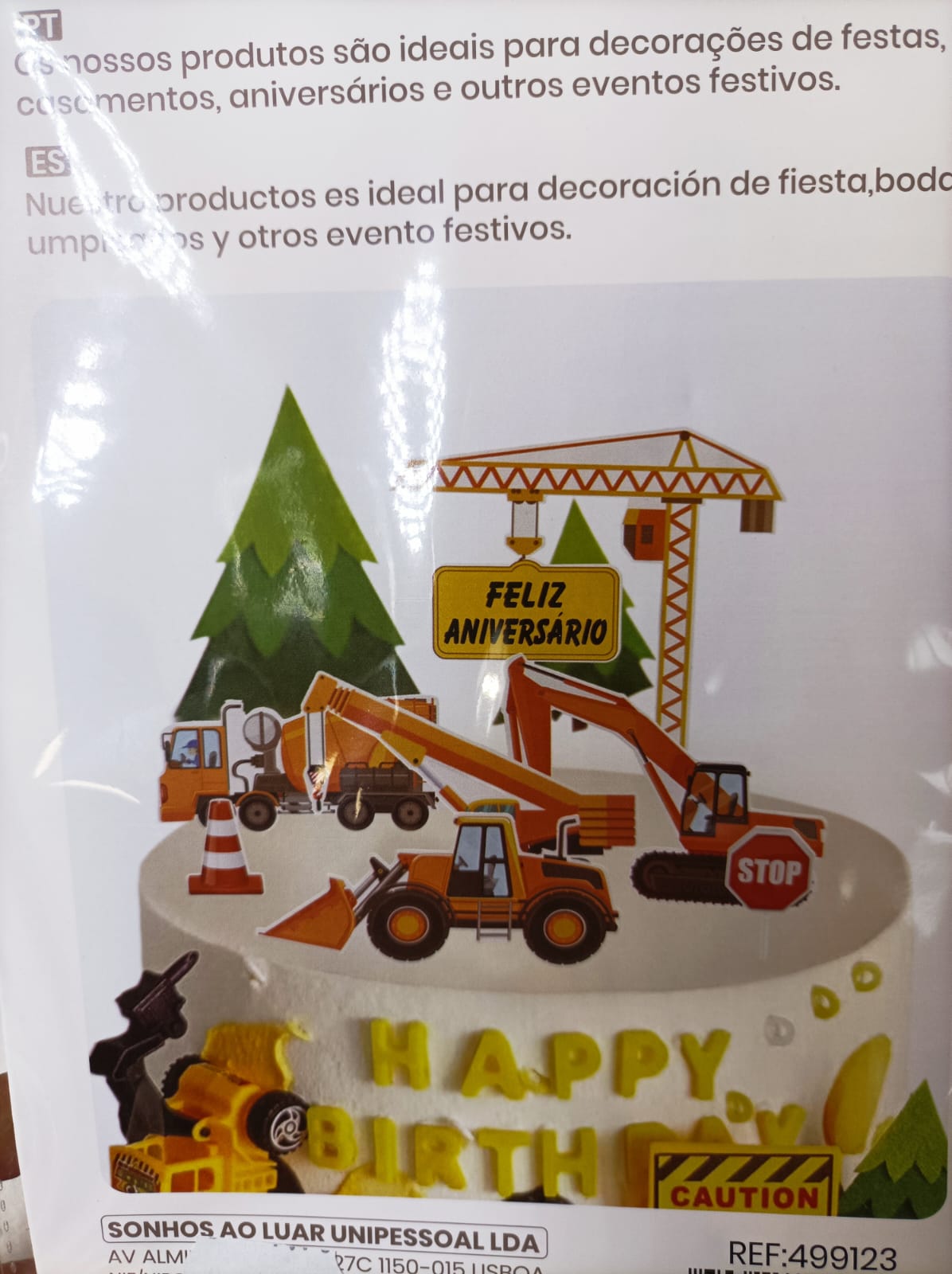 Topper Bolo Feliz Aniversário 12
