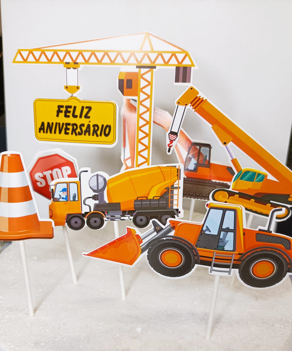 Topper Bolo Feliz Aniversário 12