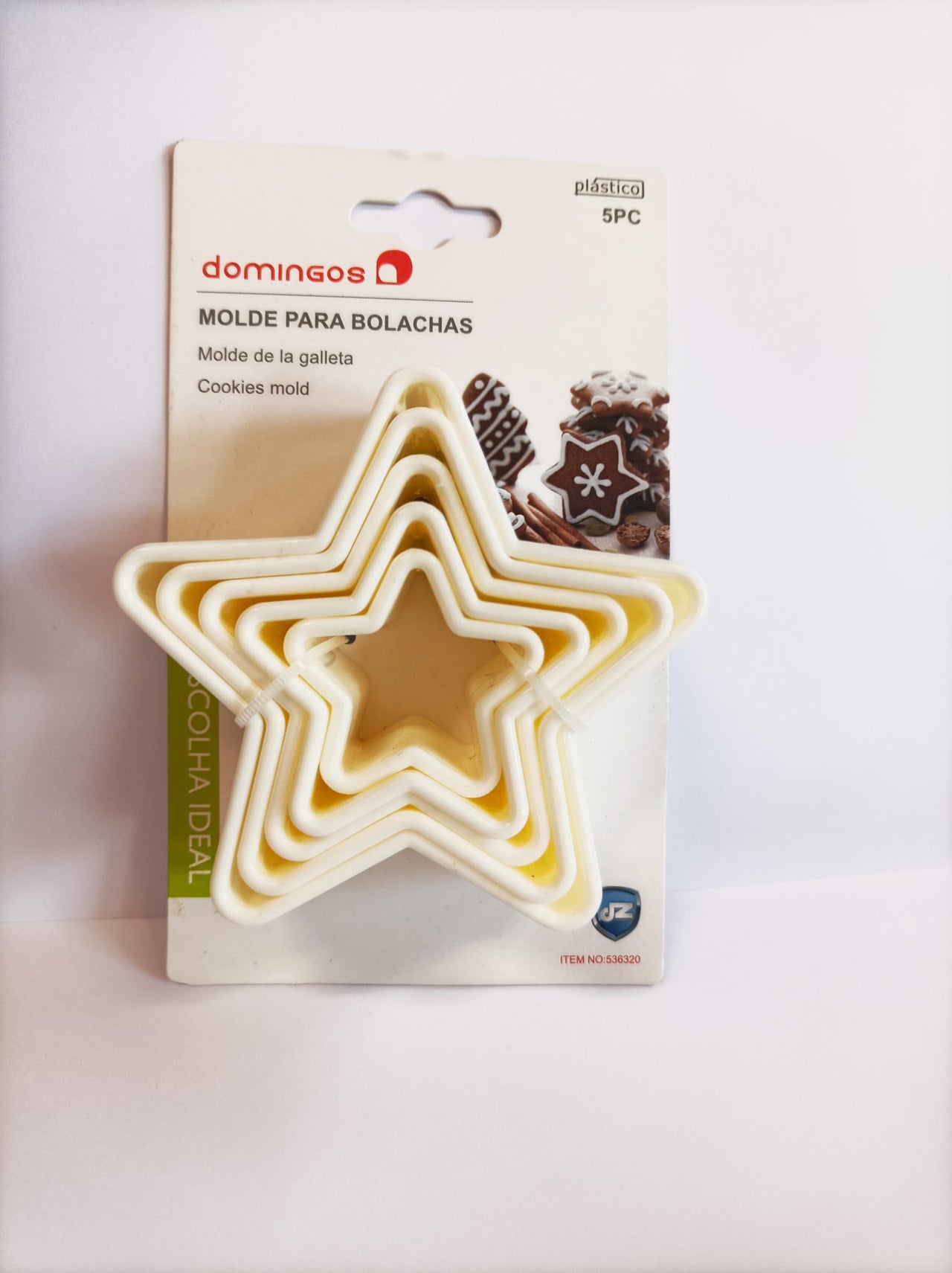 Molde para Bolachas Formato Estrela - 5pcs