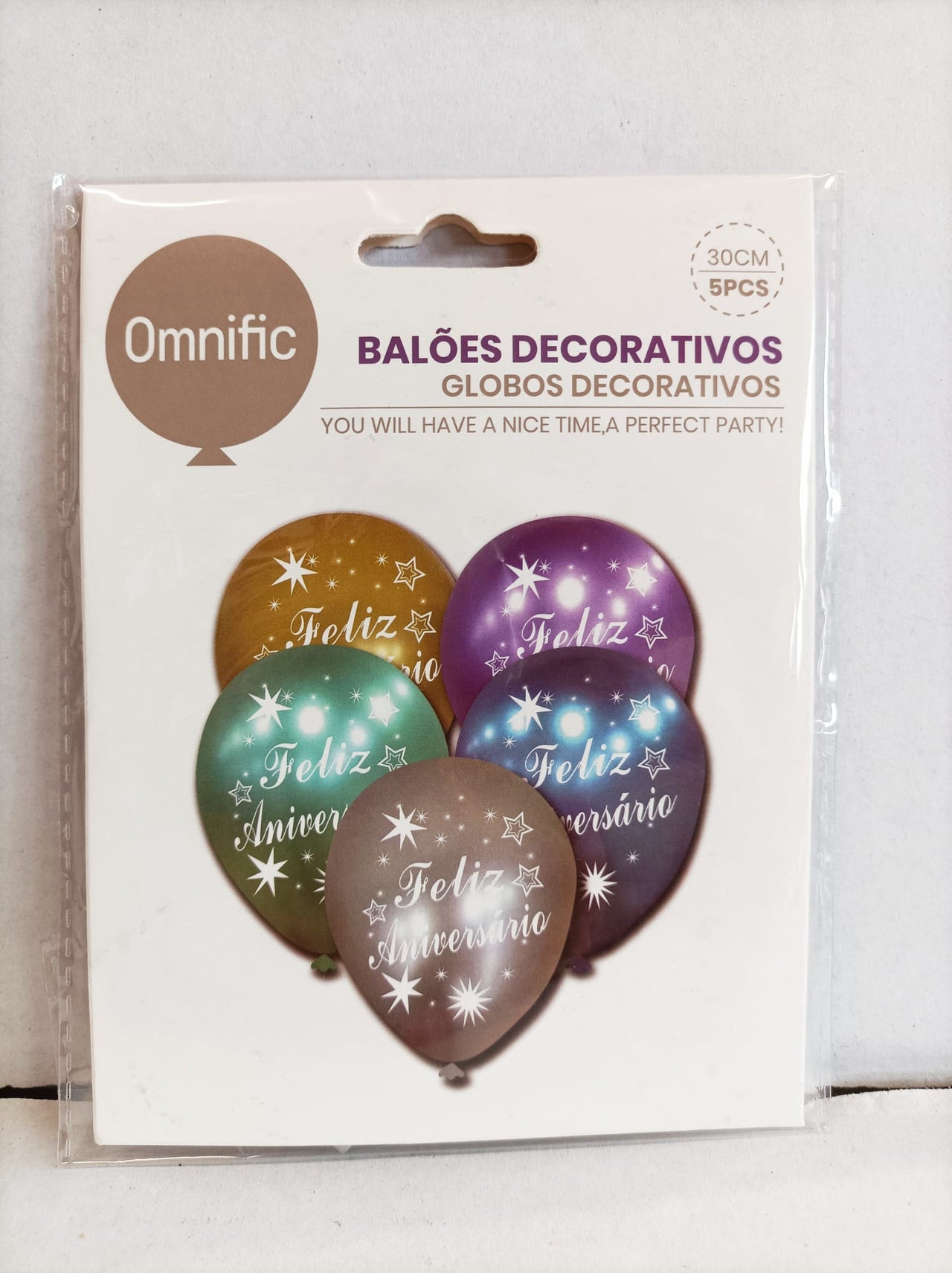 Kit Balões - Feliz Aniversário em Cores Sortidas