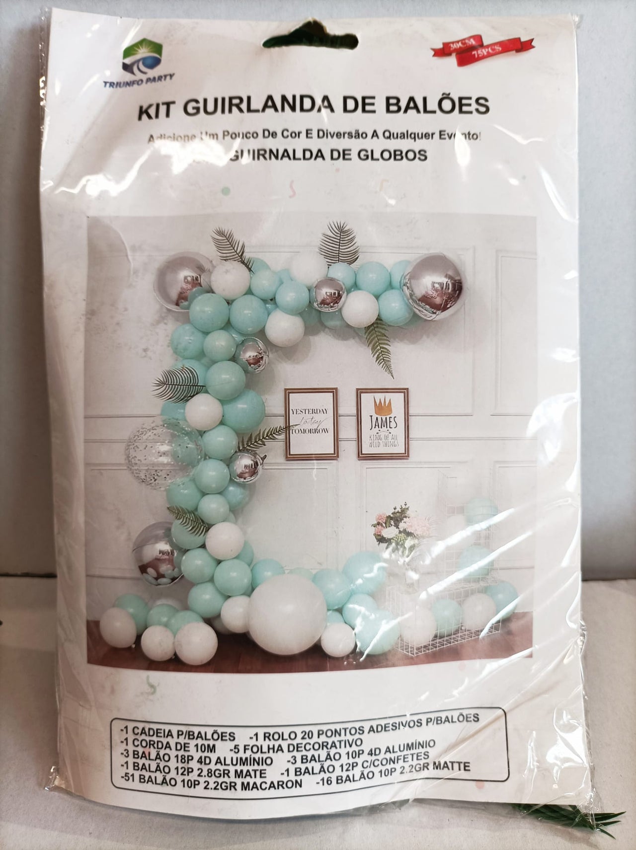 Kit Guirlanda de Balões 3 - 75 pcs