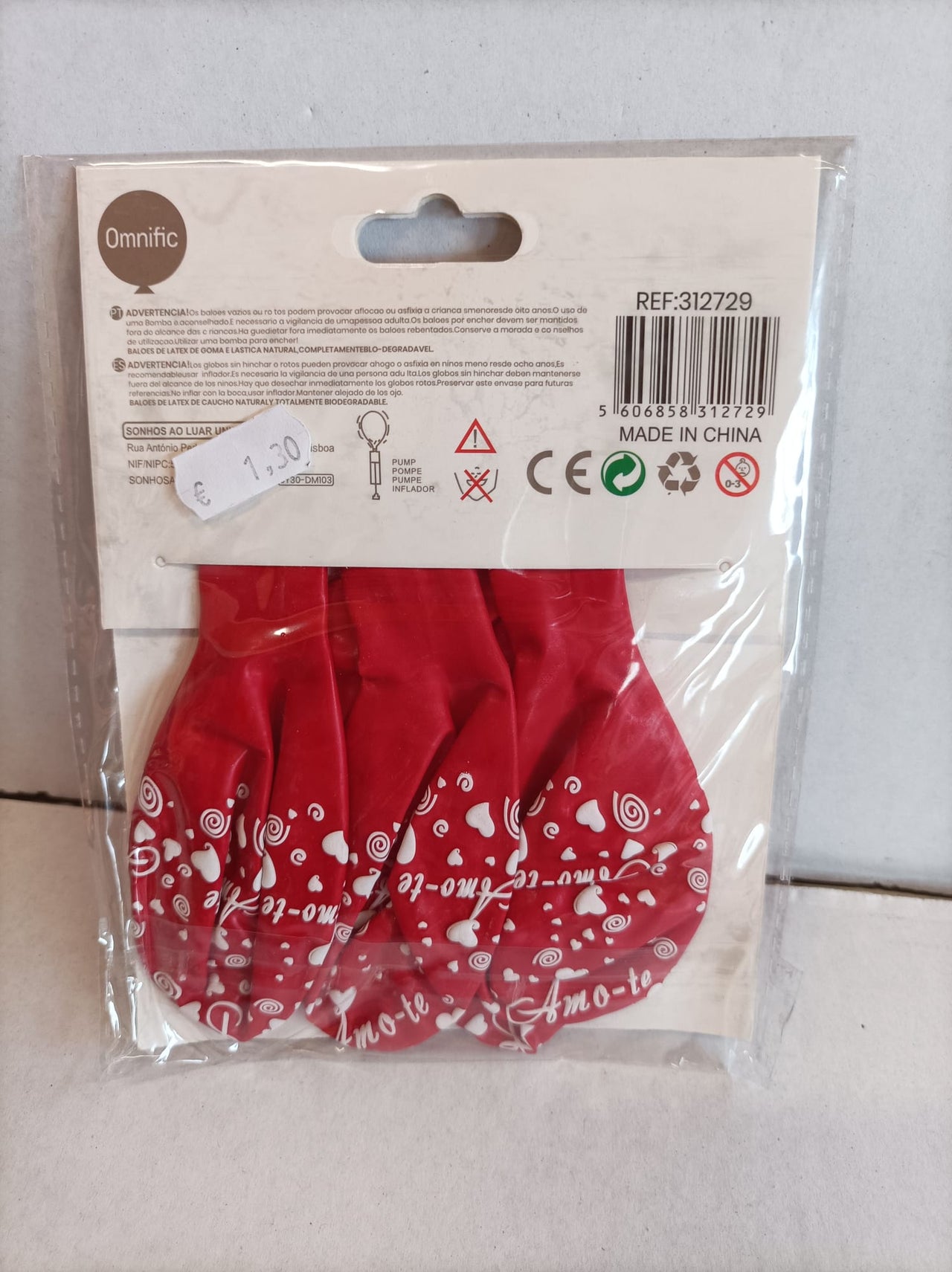 Kit de Balões Amo-te - 5pcs