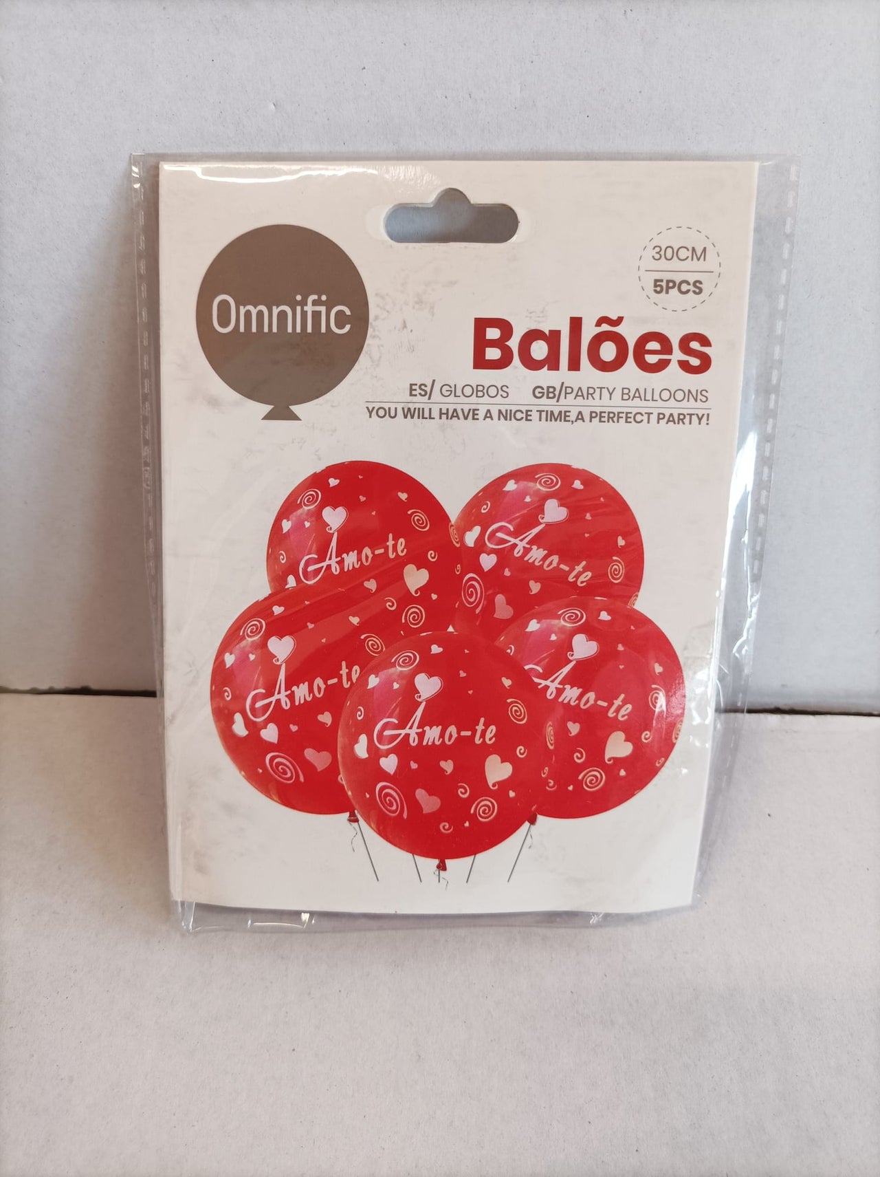 Kit de Balões Amo-te - 5pcs
