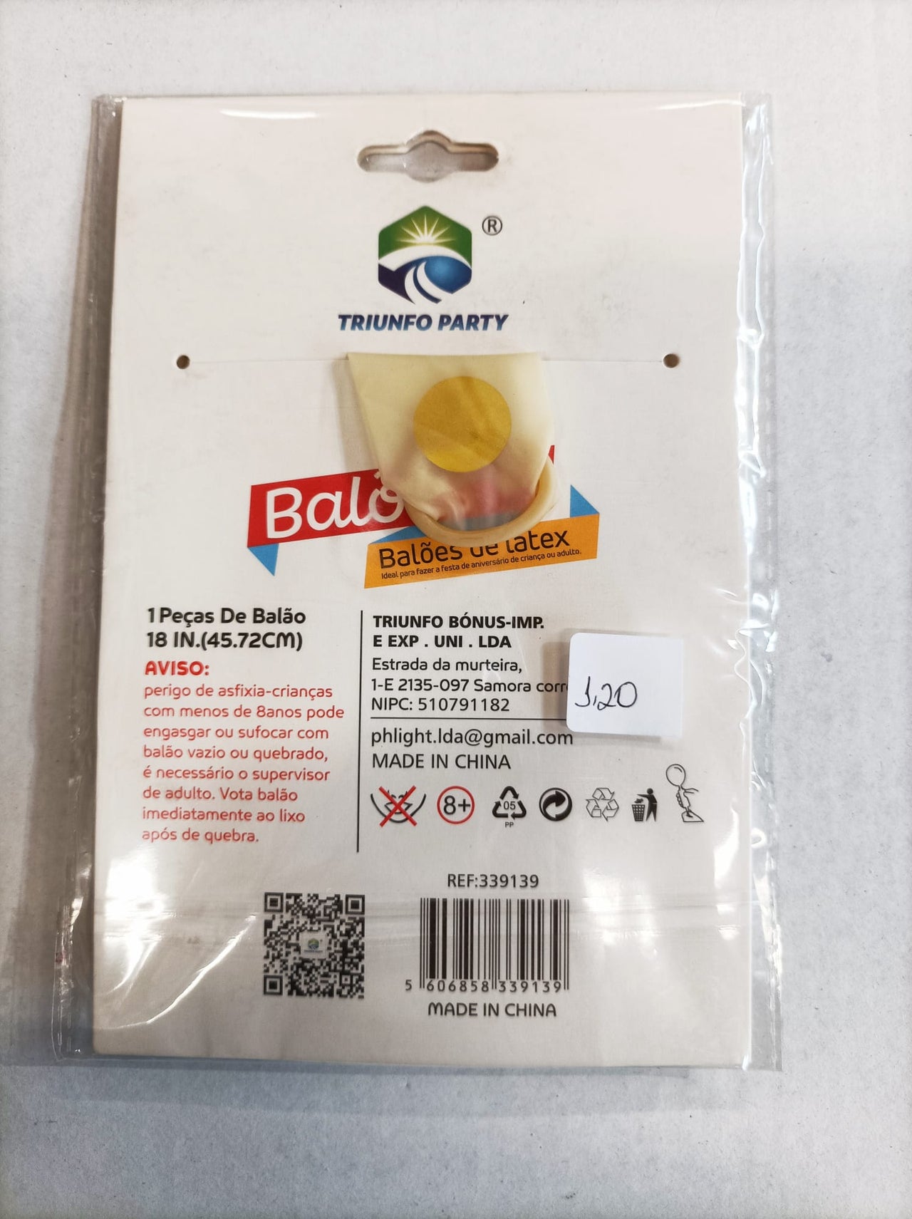 Balão com Confeti Dourado - 1 pc