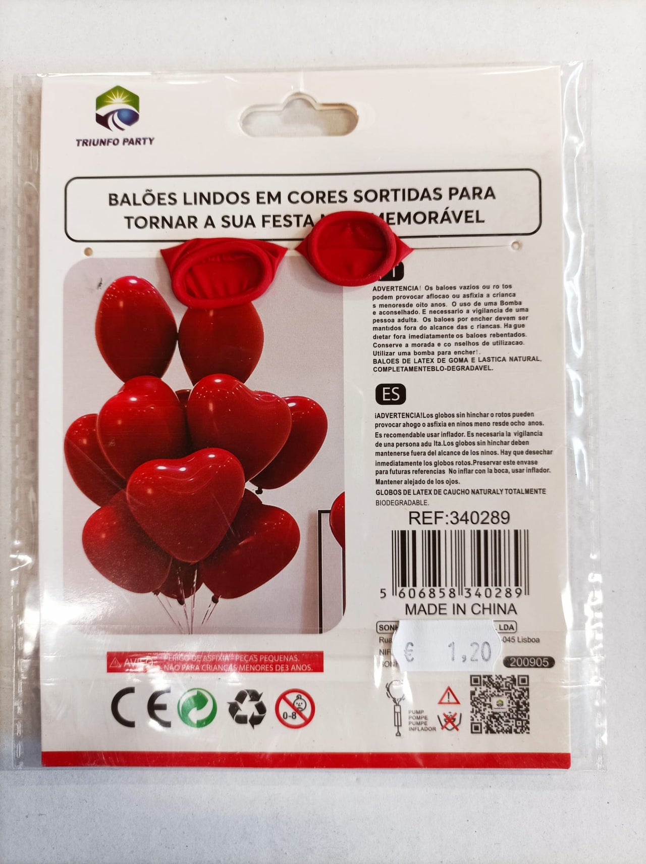 Kit Balão em Forma de Coração - 2 pcs