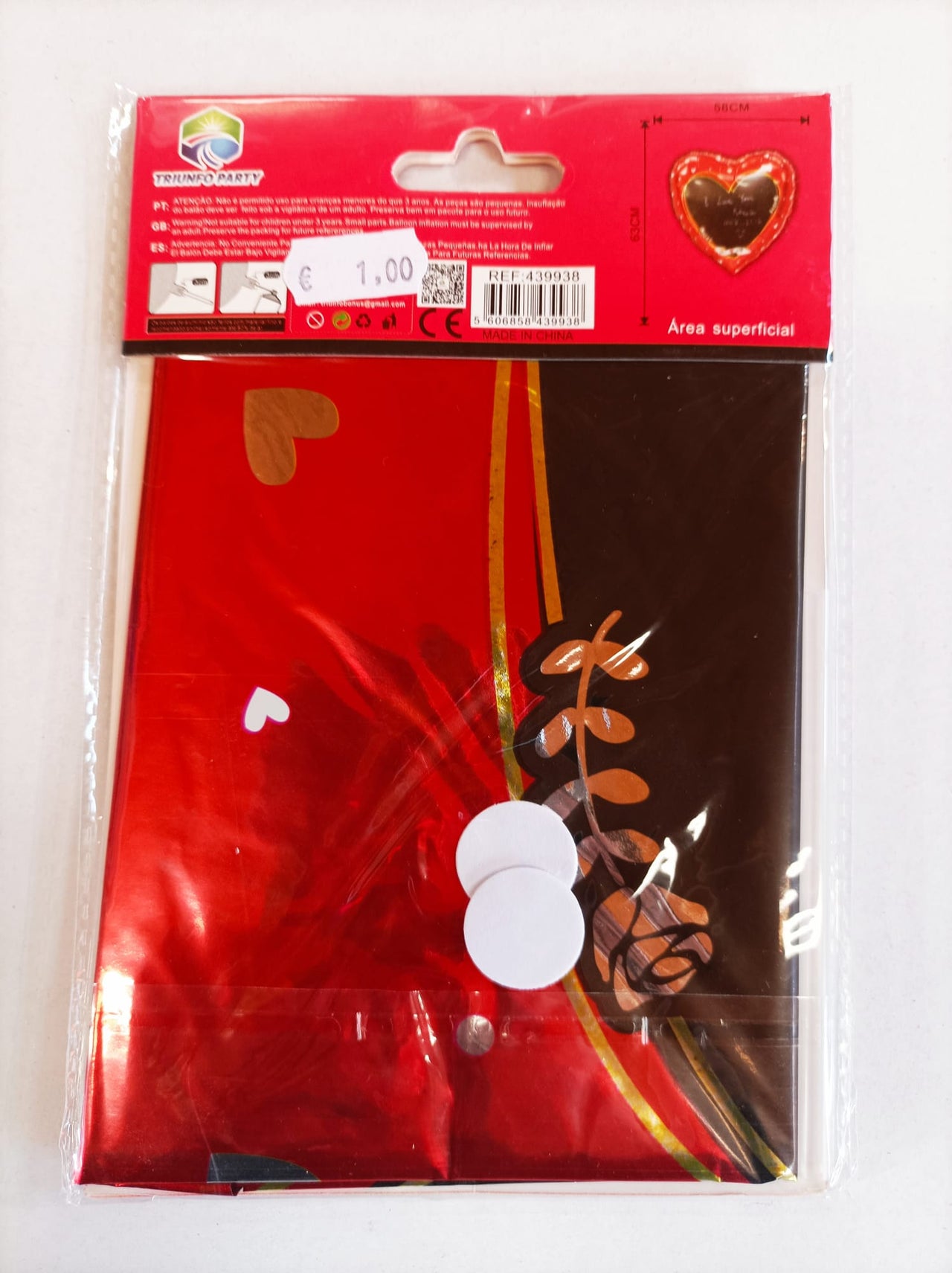 Balão Coração 2 - 1 pç