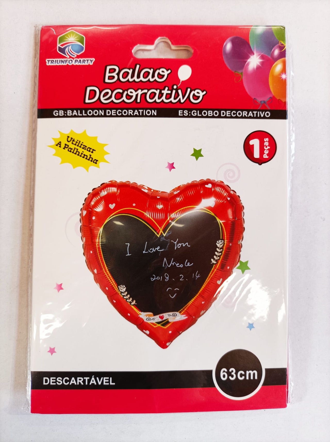 Balão Coração 2 - 1 pç