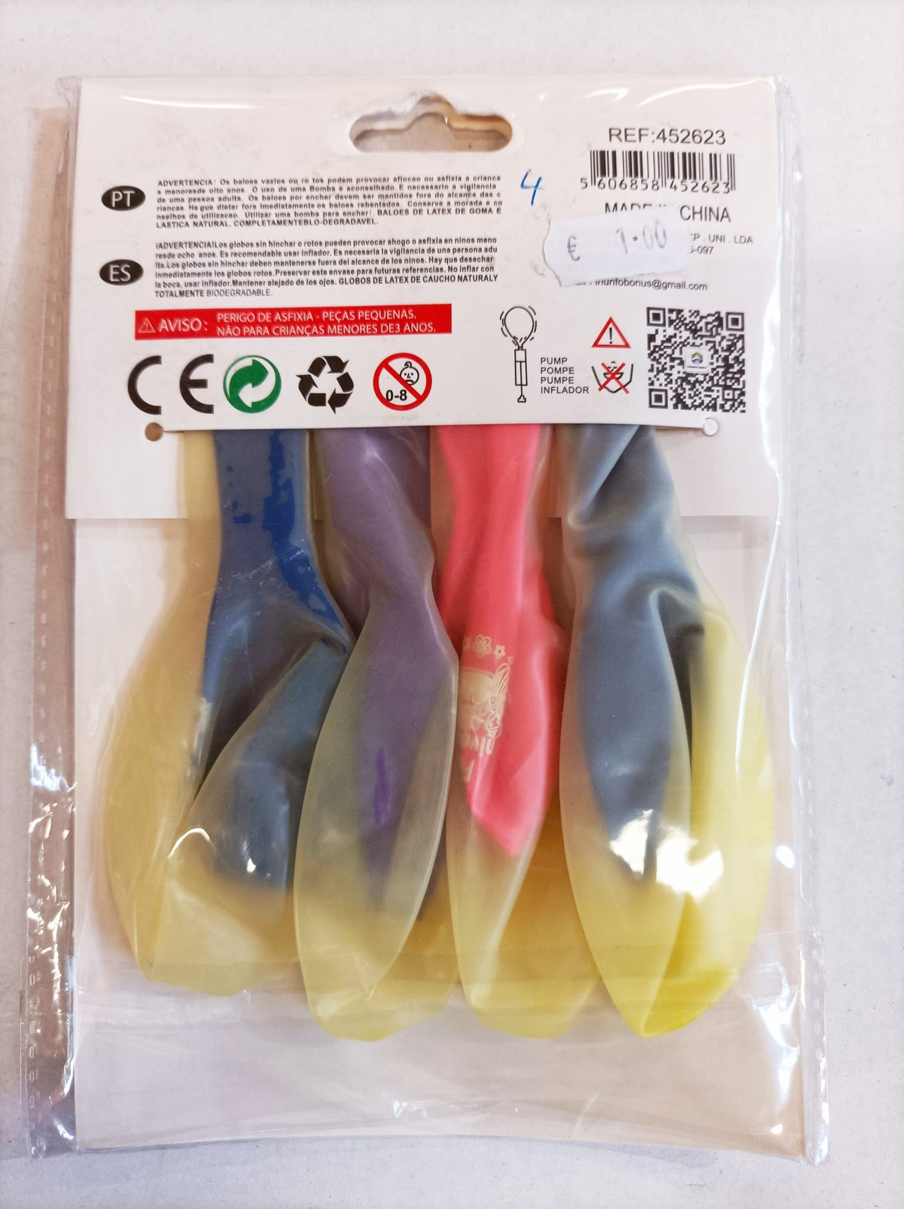 Kit Balão Feliz Aniversário Cores Sortidas - 4 pçs