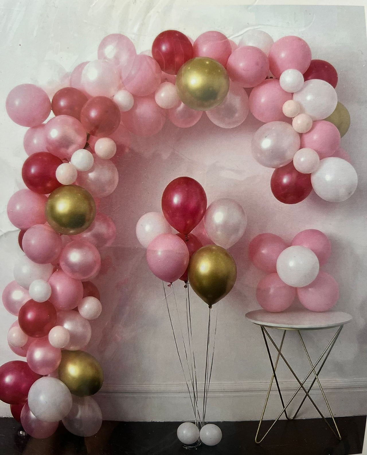 Kit Guirlanda de Balões Rosa - 82 pç