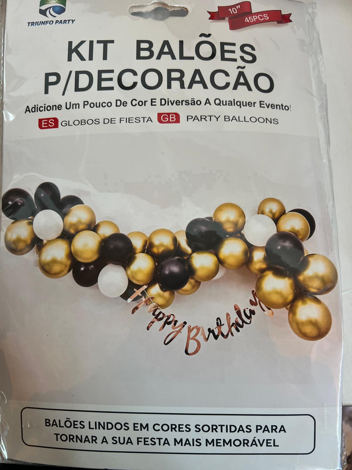 Kit de Balões Happy Birthday - 45pç