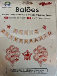 Thumbnail for Kit de Balões e Faixa Feliz Aniversário - 35pç