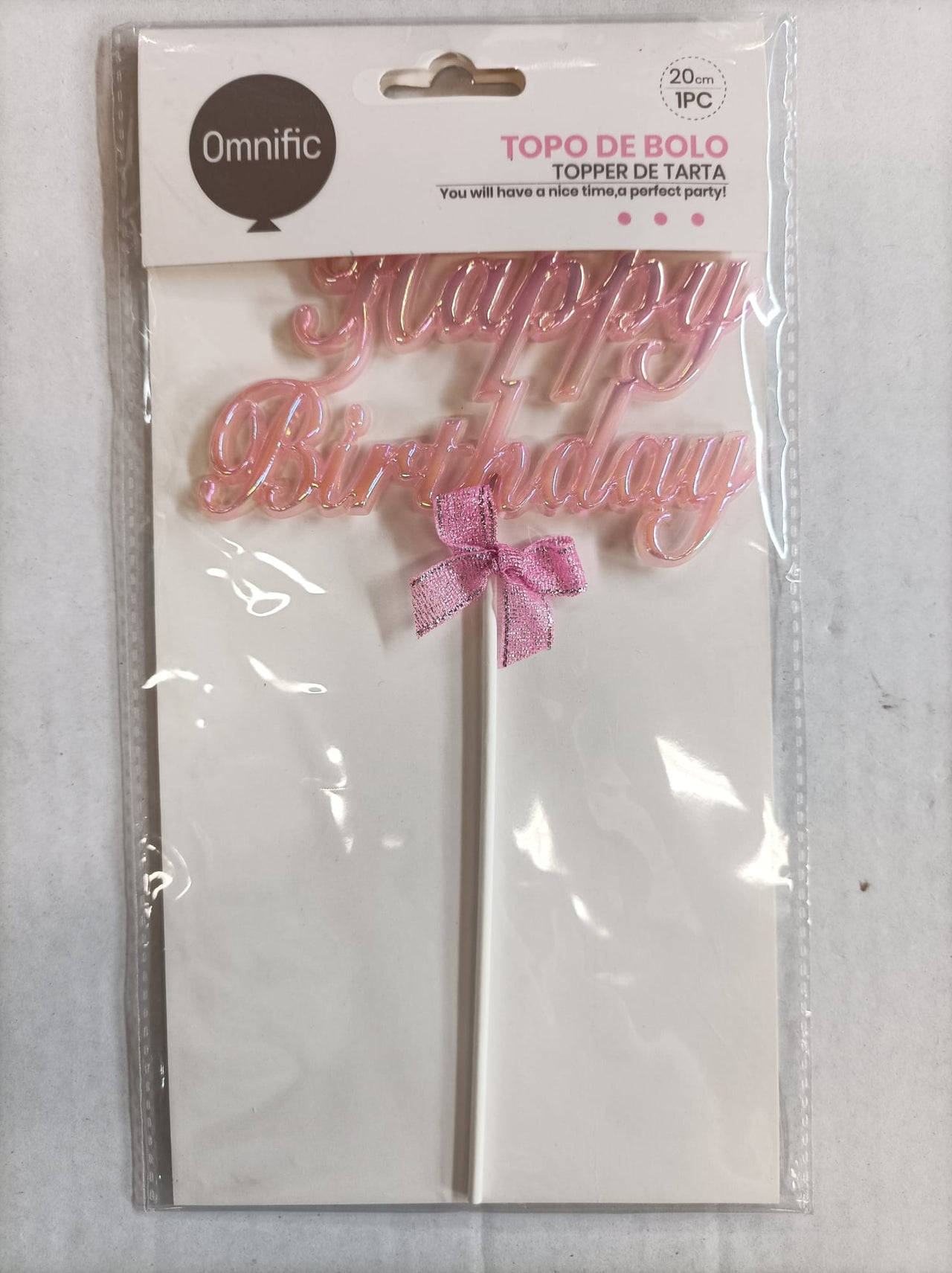 Topo de Bolo Happy Birthday