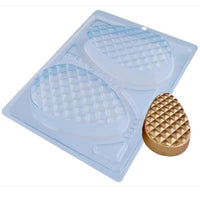 Thumbnail for Forma de Chocolate Especial 3 Partes - Ovo Tablete Matelasse - BWB10343