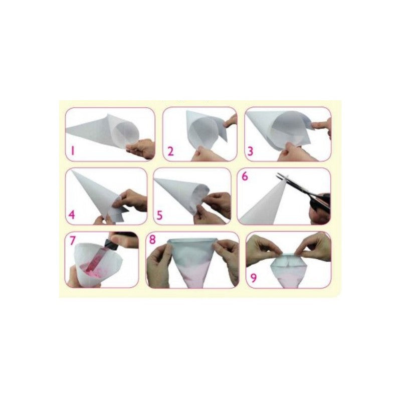 Sacos Pasteleiro Papel Vegetal Triangular - Cx.50 PME