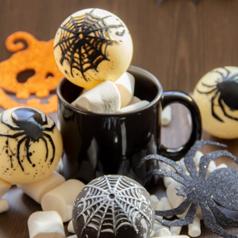 Forma de Chocolate Especial 3 Partes - Esfera Aranha 65mm - BWB10511