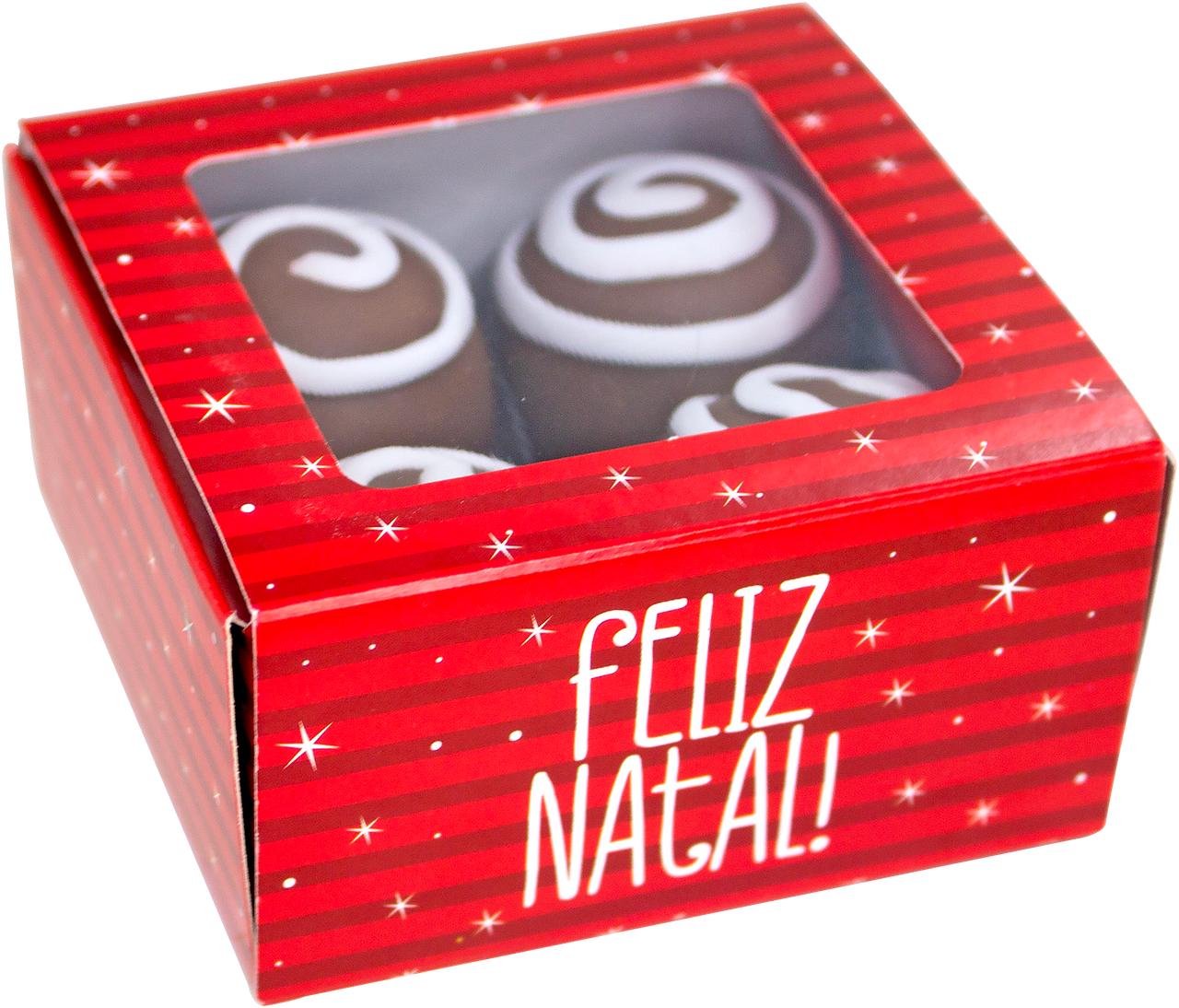 Caixa gaveta c/ visor 4 doces Noel c/10un