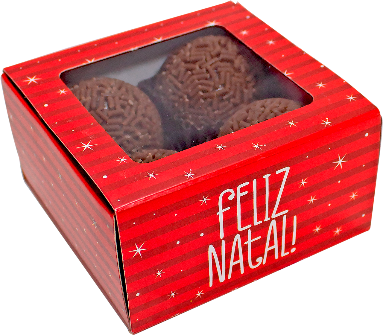 Caixa gaveta c/ visor 4 doces Noel c/10un