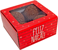 Thumbnail for Caixa gaveta c/ visor 4 doces Noel c/10un