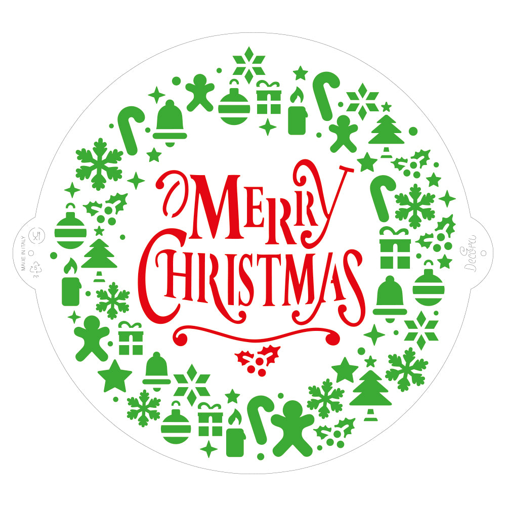Stencil Guirlanda Merry Christmas - Decora
