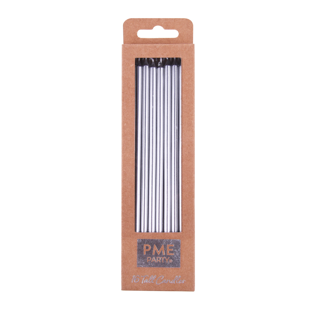 Vela Extra Alta Prata PME - Pack 16 unidades