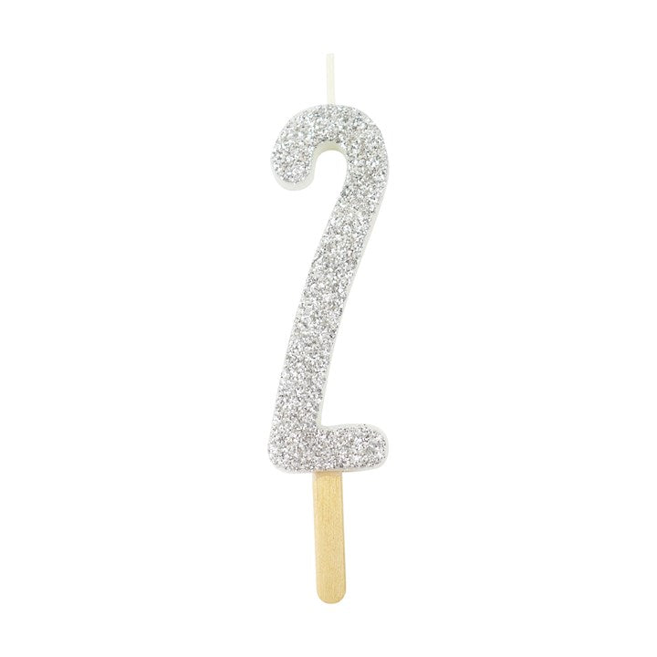 Vela Prateada Glitter 2 - PME