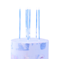 Thumbnail for Vela Extra Alta Azul Marble PME - Pack 6 unidades