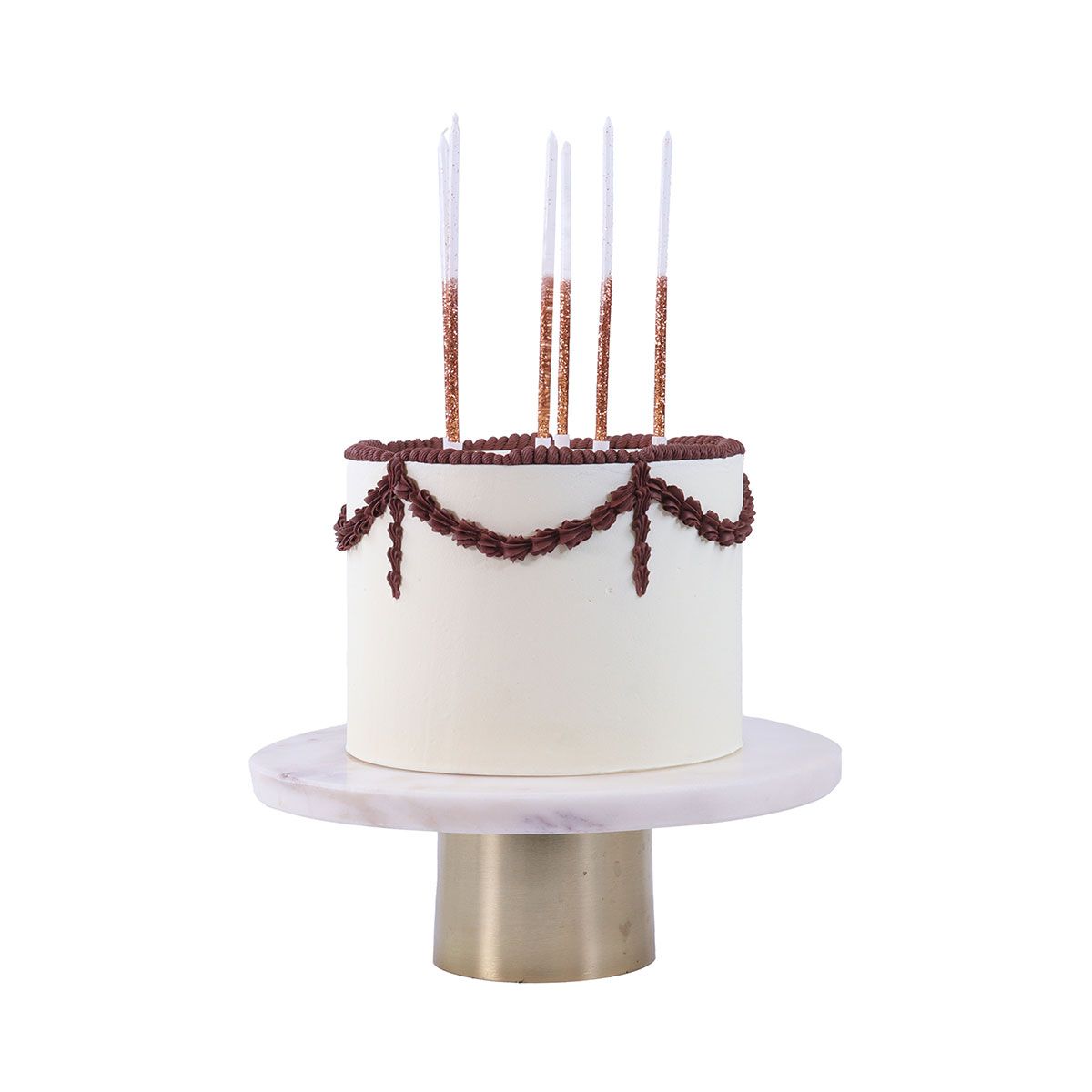 Vela Glitter Rose Gold PME - Pack 16 unidades