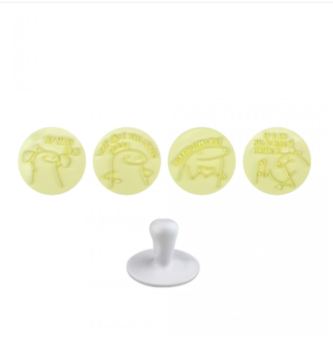 Kit Carimbos Flork Amarelo 5cm - Amarelo