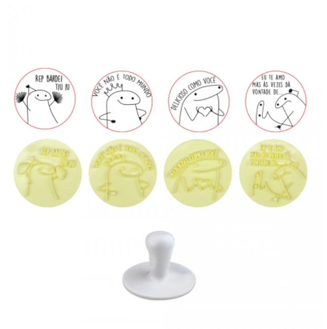Kit Carimbos Flork Amarelo 5cm - Amarelo
