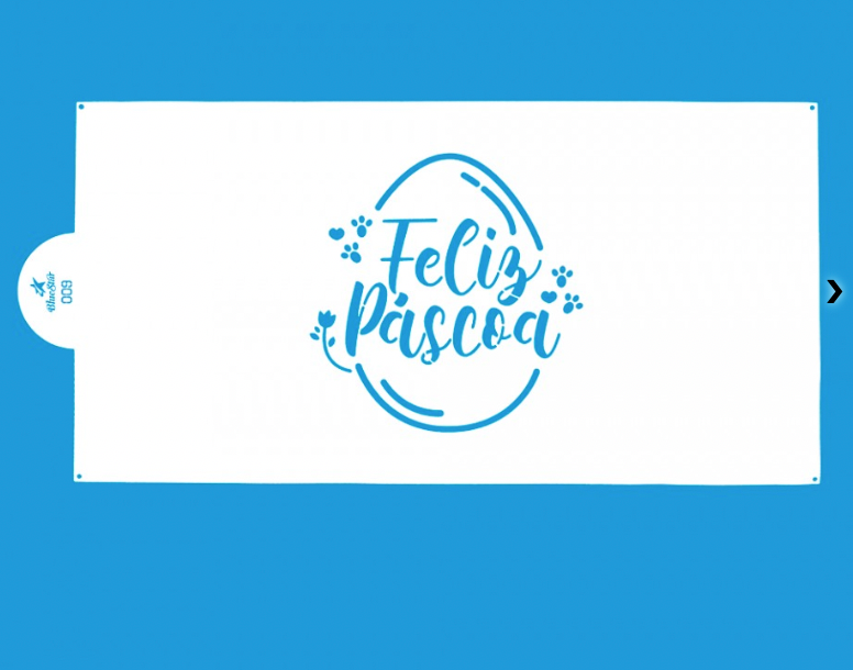 Stencil Feliz Páscoa - Bluestar