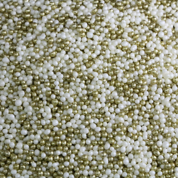 Missanga Ouro e Branco 75 gr