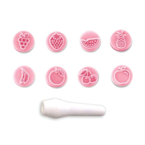 Carimbos - Kit Carimbos Frutas (9pcs) - Rosa Bebê