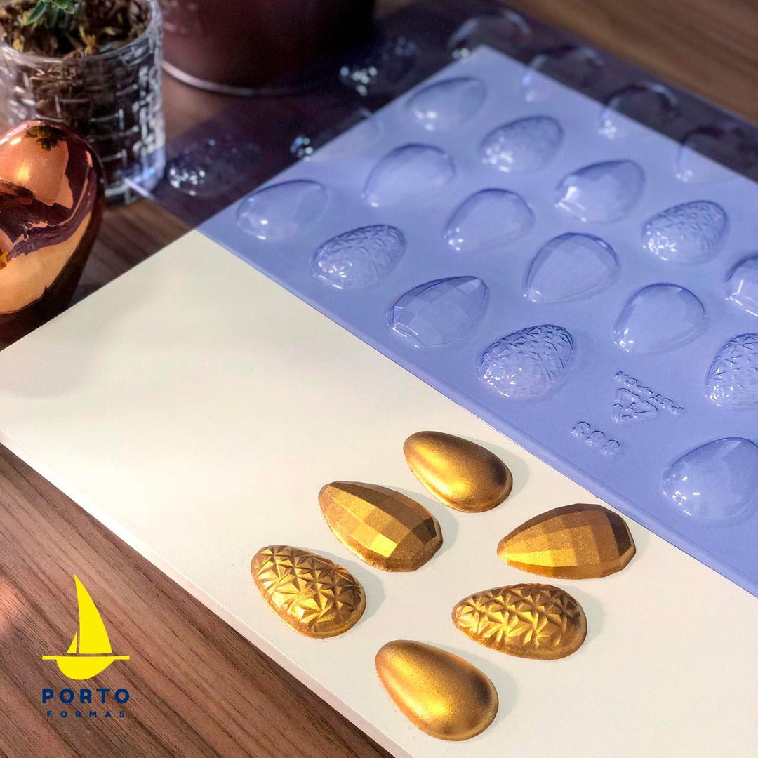 Forma De Chocolate - Folha De Modelagem - Aplique Ovos 3 Em 1 - PF863