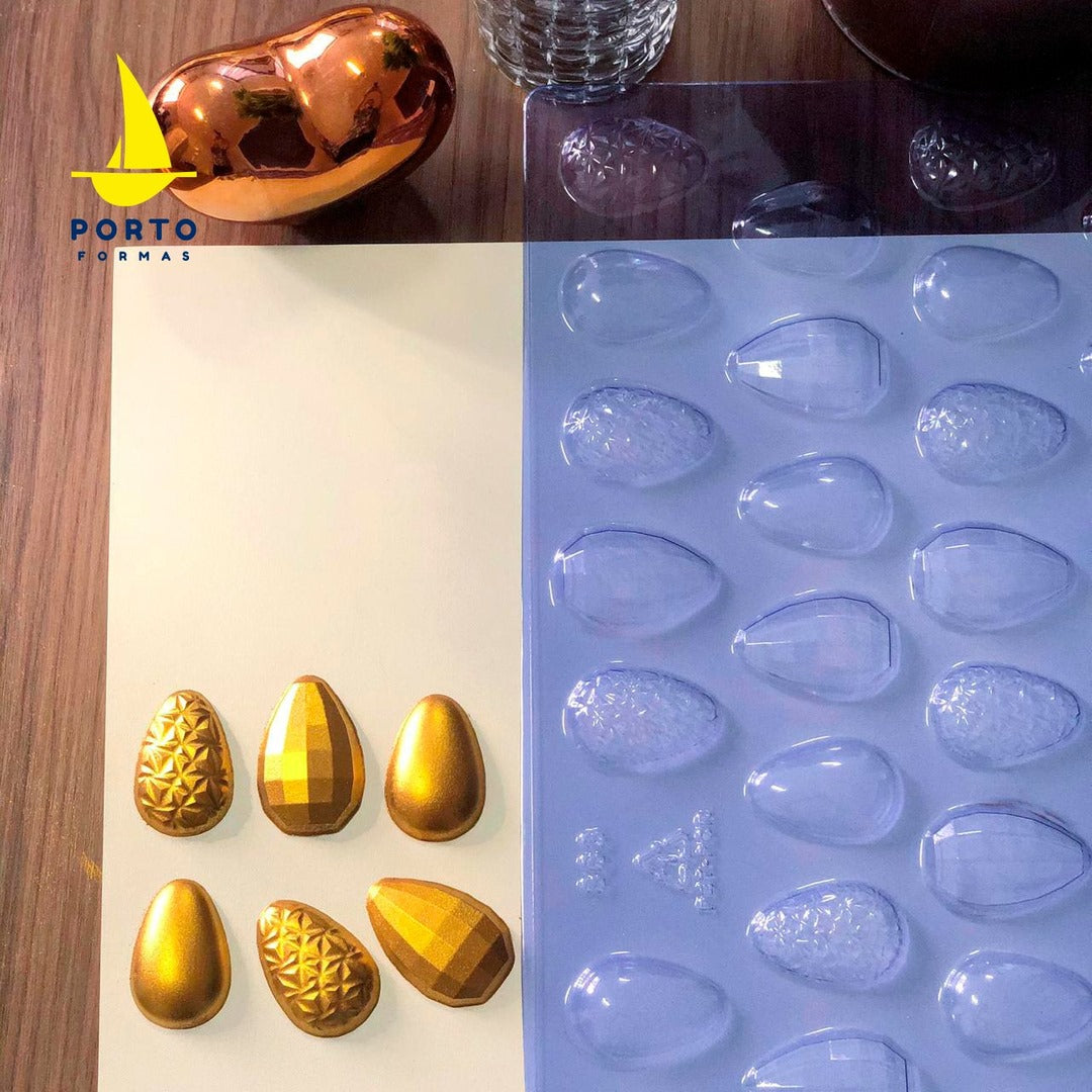 Forma De Chocolate - Folha De Modelagem - Aplique Ovos 3 Em 1 - PF863