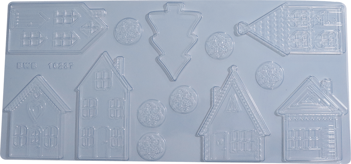 Forma De Chocolate - Folha De Modelagem - Placa Decorativa De Natal- BWB10237