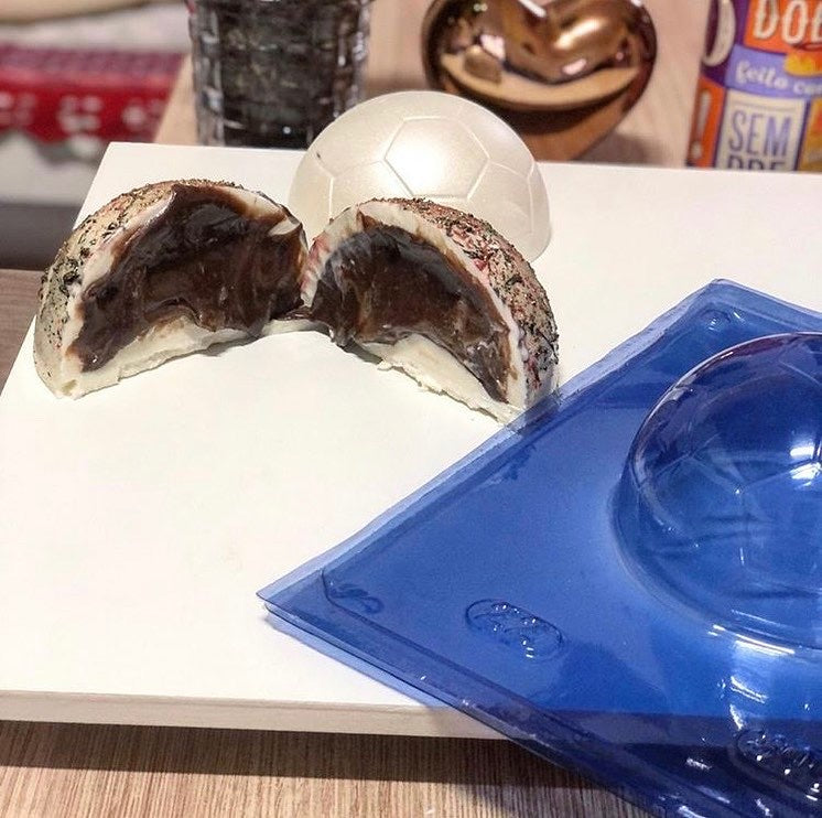 Forma De Chocolate - Forma De Chocolate Especial 3 Partes - Bola Para 300g PF22