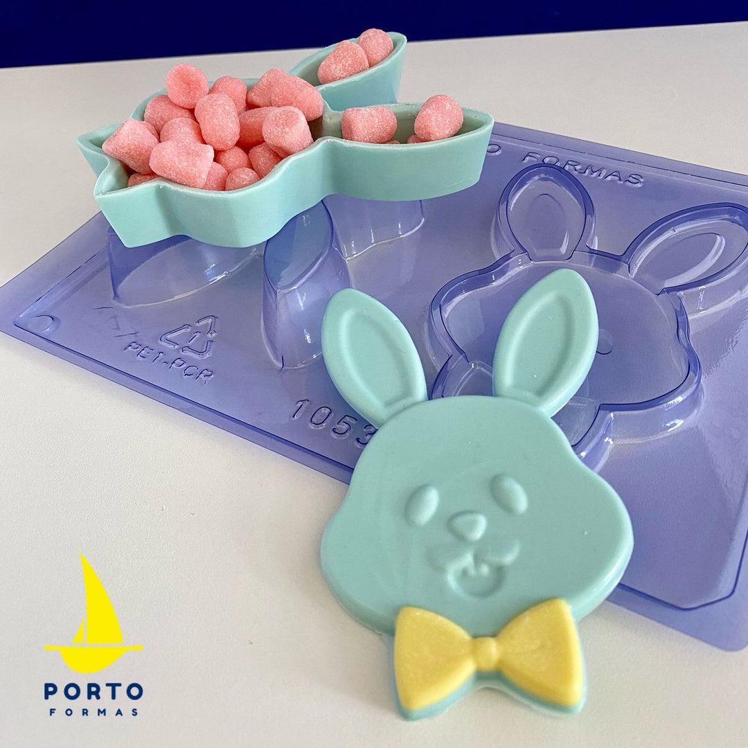 Forma De Chocolate - Forma De Chocolate Especial 3 Partes - Coelho Porta Jóias - PF1053