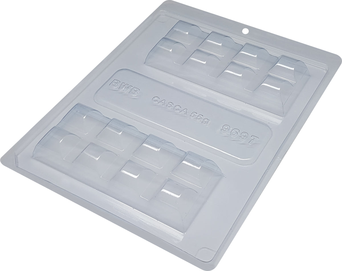 Forma De Chocolate - Forma De Chocolate Especial 3 Partes - Tablete Barra 150g Ref.9697 BWB